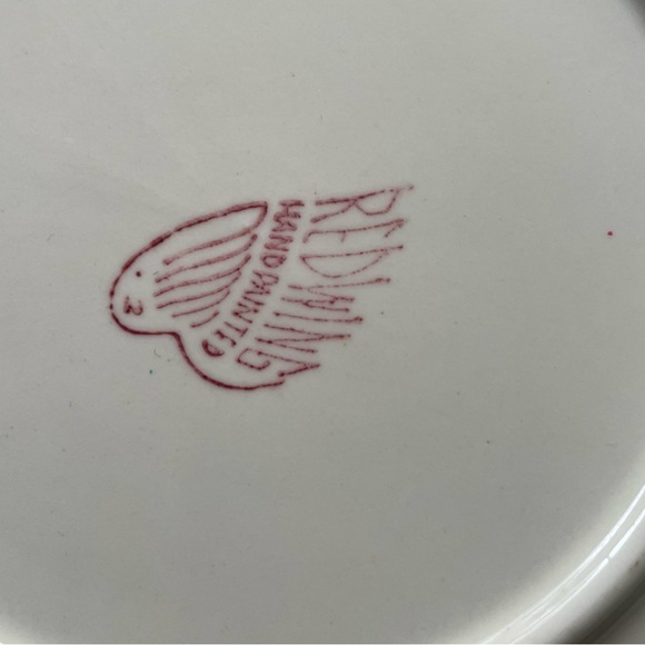1940s Red Wing Iris Bread/Butter Plates (5) Vintage
